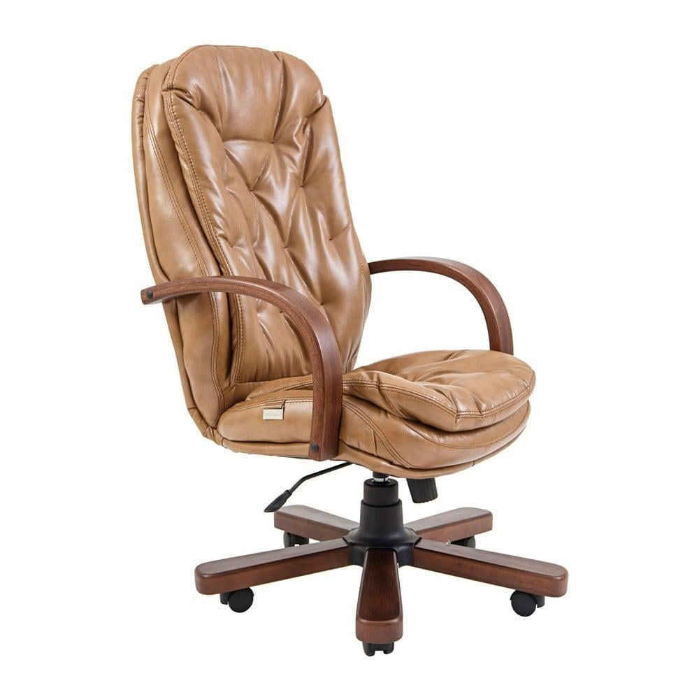 Офисное кресло руководителя Richman Venice VIP Wood M3 MultiBlock натуральная кожа Lux Коричневый (64ca425304b9e938a47ba209)