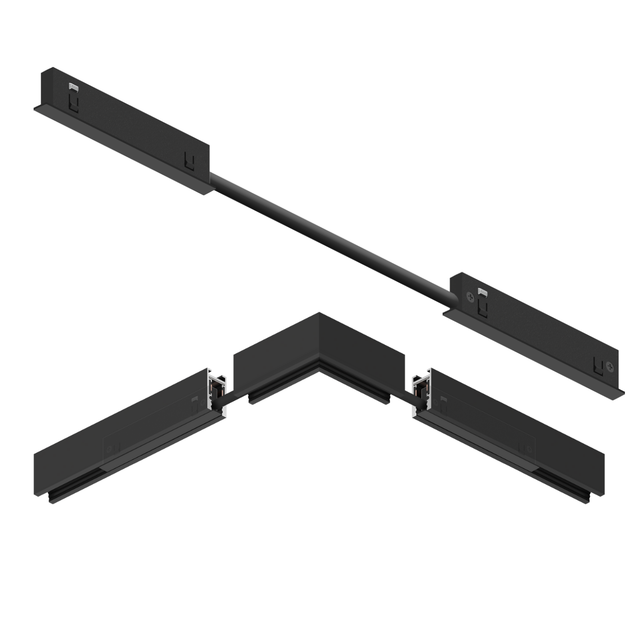 Коннектор питания для магнитных шинопроводов MERALLI 24V Черный (TRKG00024)