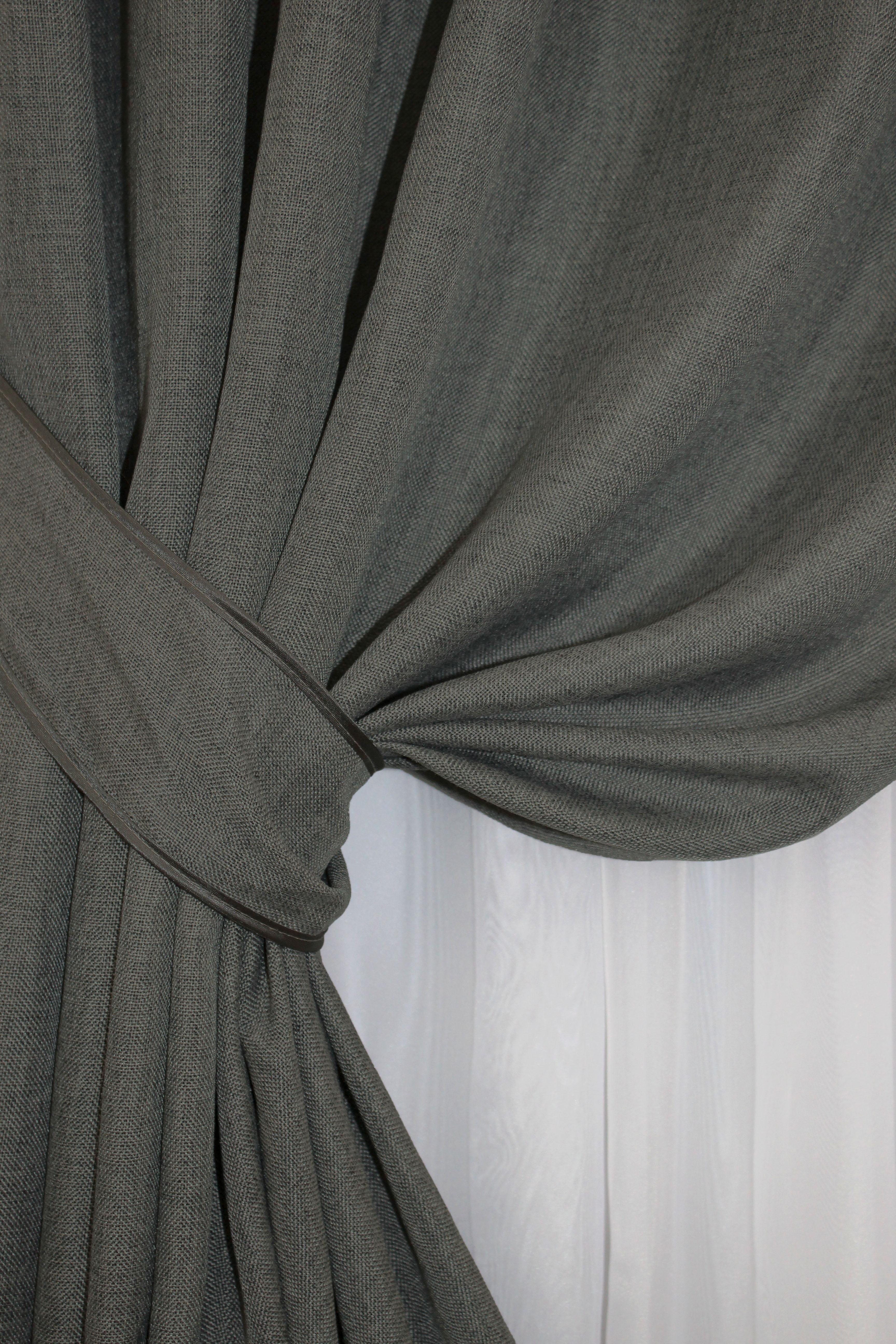 Комплект штор VR-Textil №1282ш лен/мешковина 100х275 см 2 шт. Серый (31-536) - фото 4 Комплект штор VR-Textil №1282ш лен/мешковина 100х275 см 2 шт. Серый (31-536) - фото 4