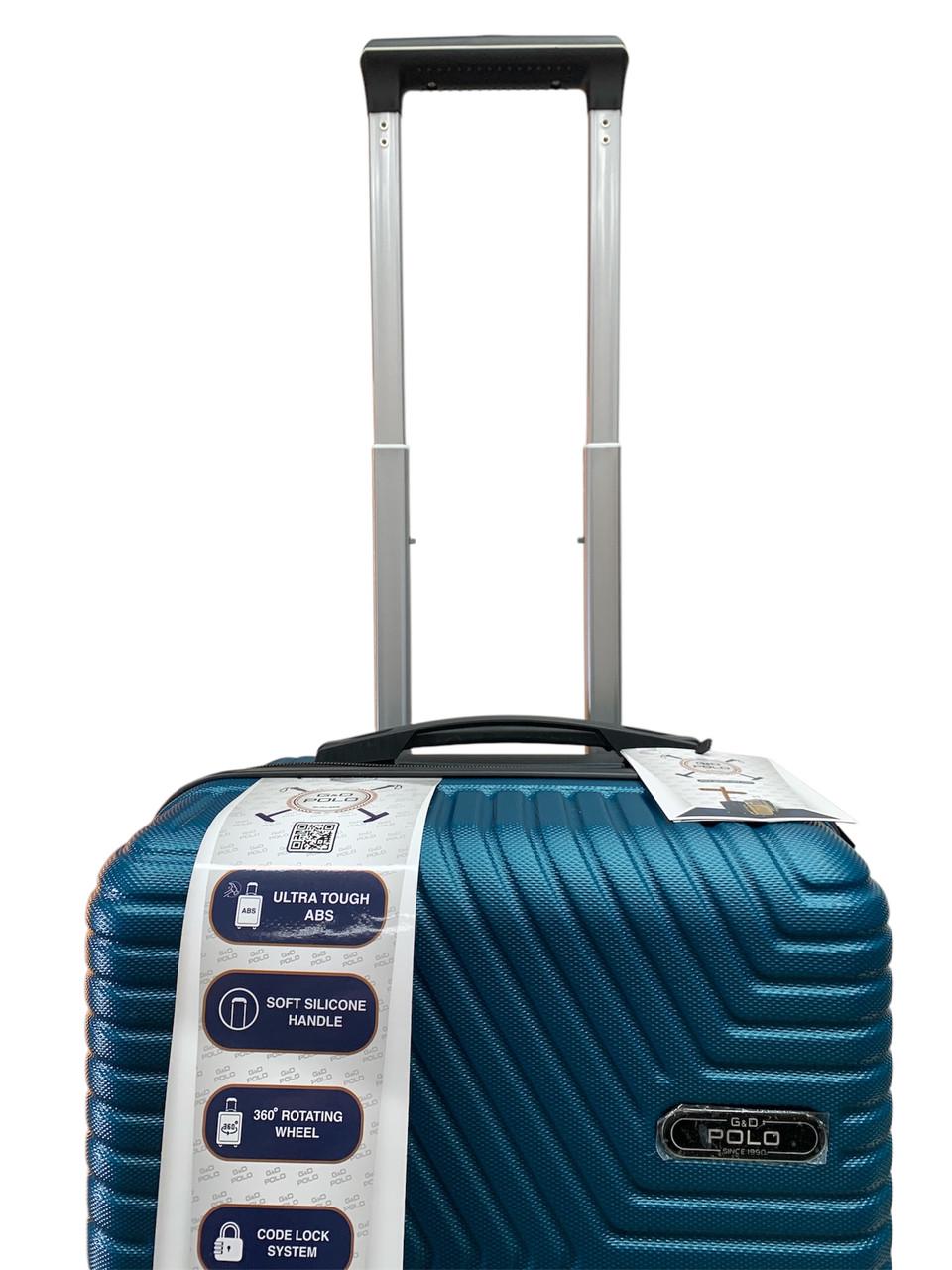 Валіза Polo ПК009-S полікарбонат на 4-х подвійних колесах маленька S 50 л Темно-бірюзовий - фото 3