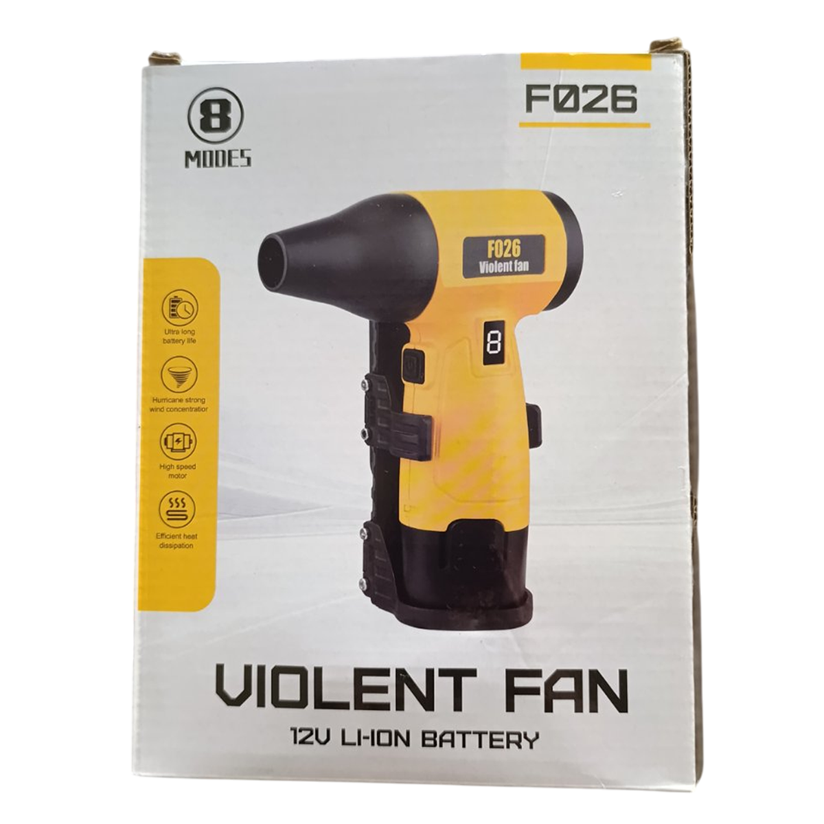 Повітродув Violent Fan F026 5400 mAh DC12V Yellow/Black (110620) - фото 15