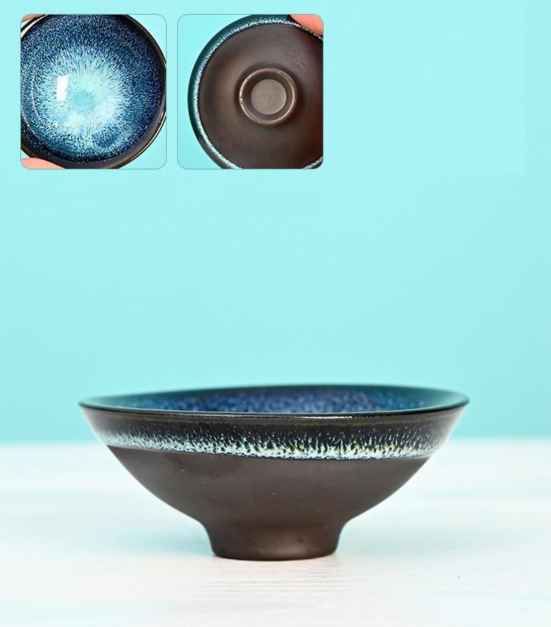 Набор для чайной церемонии дорожный Небесный Глаз на 4 персоны с чабанью 10 предметов Синий (26198872) - фото 9