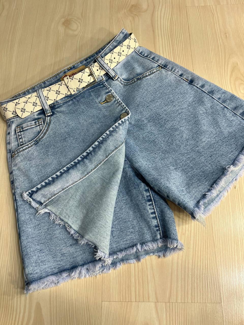 Шорти спідниця жіночі джинсові Diruni 7016-17-18 короткі на запах р. 34 Блакитний (4125) - фото 7 Шорти спідниця жіночі джинсові Diruni 7016-17-18 короткі на запах р. 34 Блакитний (4125) - фото 7
