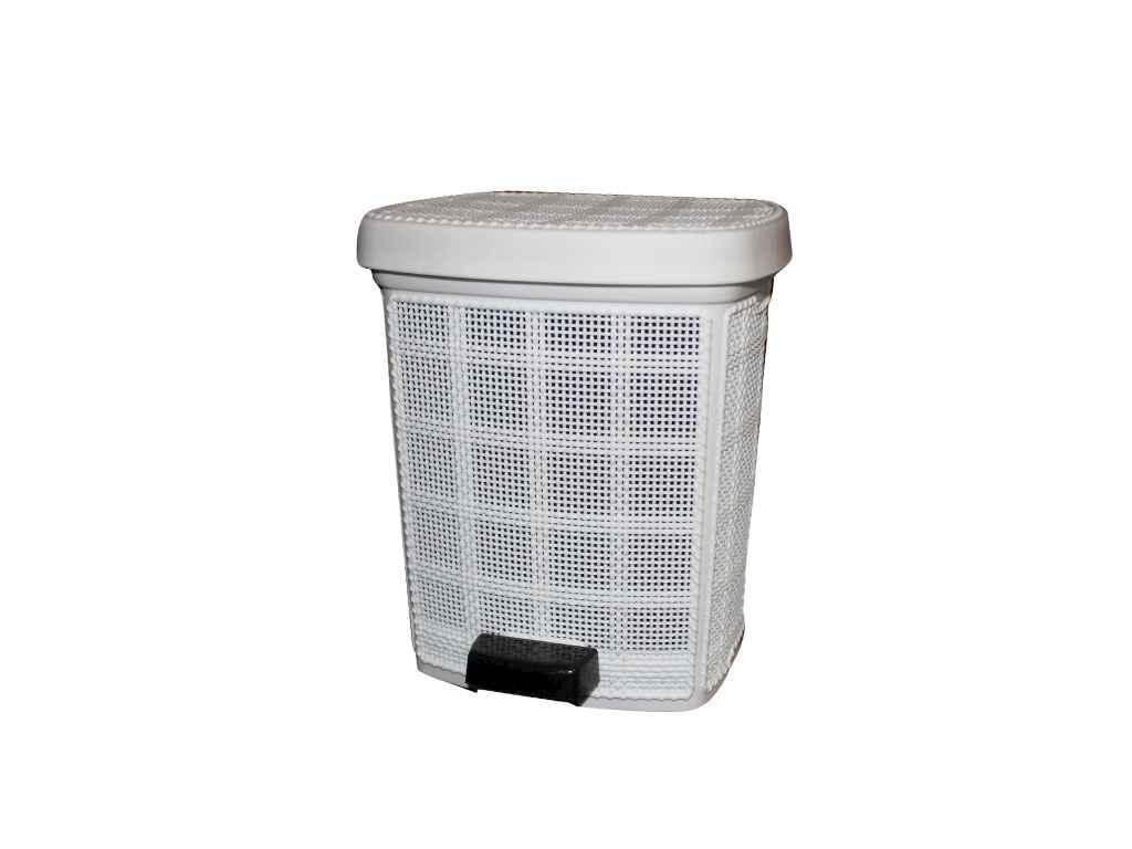 Мусорник с педалью AKAY PLASTIK 12 л Белый (860413)