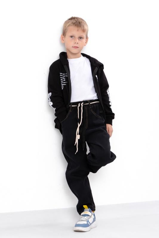 Джинси дитячі зимові унісекс Носи Своє на флісі класичного крою р. 21 Чорний (14299)