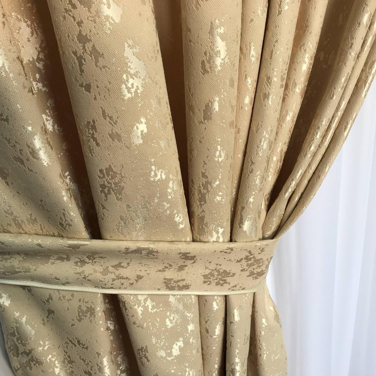 Готові мармурові штори ALBO 200x270 см 2 шт. Бежевий (SH-M19-1) - фото 7