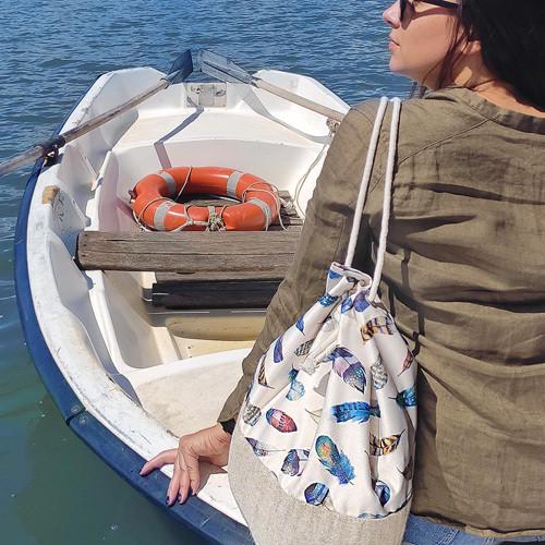 Рюкзак тканевый Presentville Summer Разноцветные перья (RSUM_20A013) - фото 6 Рюкзак тканевый Presentville Summer Разноцветные перья (RSUM_20A013) - фото 6