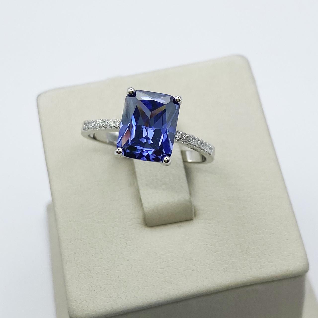 Кольцо серебряное с танзанитом р. 18 3,35 г (1938555304)