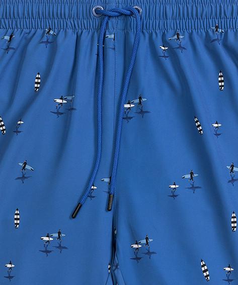 Шорти чоловічі пляжні Atlantic KMB-224 XL Блакитний (27565810) - фото 4