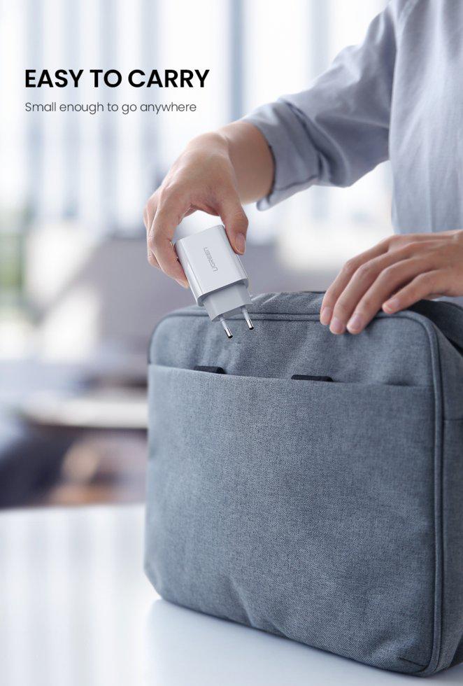 Зарядное устройство сетевое UGREEN CD137 USB-C PD 18 Вт (60450) - фото 15 Зарядное устройство сетевое UGREEN CD137 USB-C PD 18 Вт (60450) - фото 15