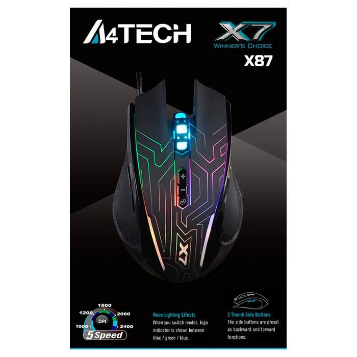 Миша ігрова A4Tech X87 Maze (47776) - фото 3