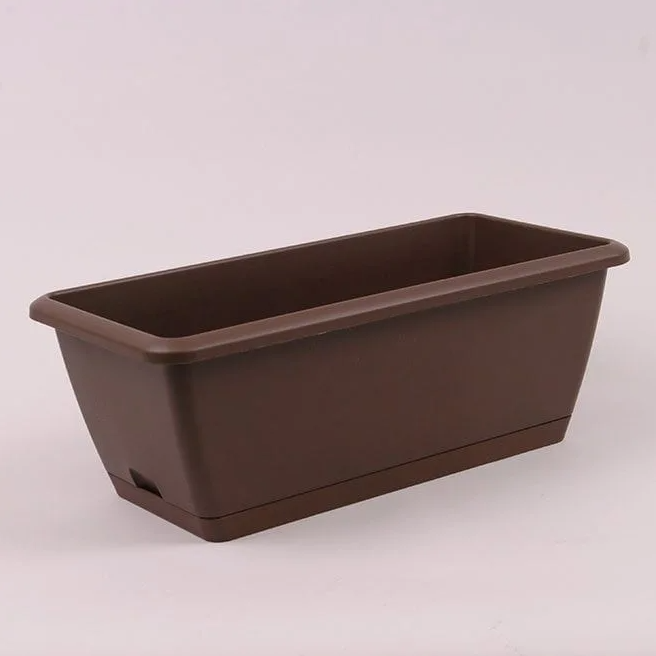 Ящик балконный Flora Respana Easy Care с подставкой 40 см Коричневый (90176)