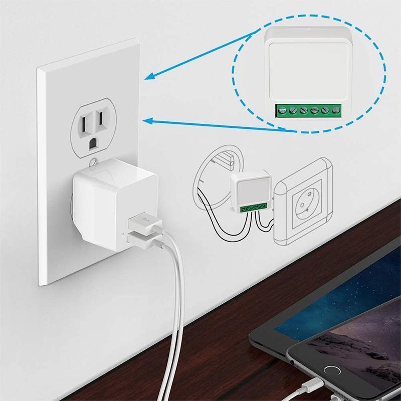 Wifi реле для розумного будинку MINI Smart Switch 2AVVA-M16 Білий (1008779-White) - фото 2