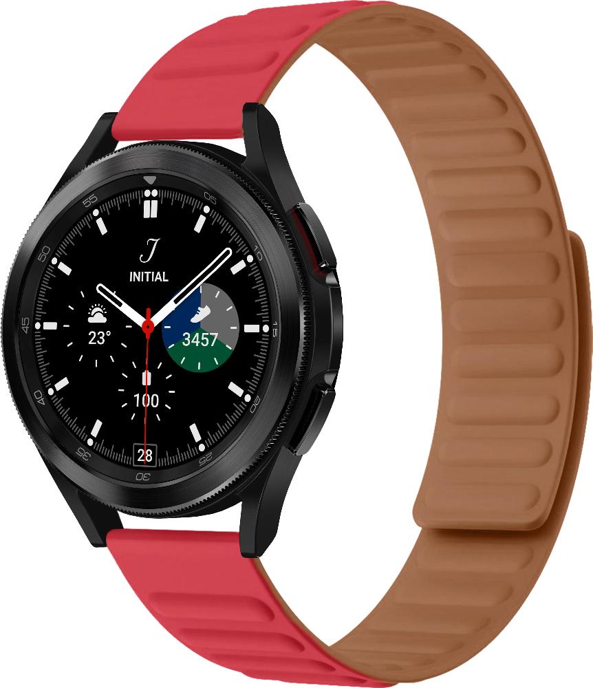 Ремінець Magneter для Galaxy Watch 4 Classic 46 мм Red (26617-2D) Ремінець Magneter для Galaxy Watch 4 Classic 46 мм Red (26617-2D)