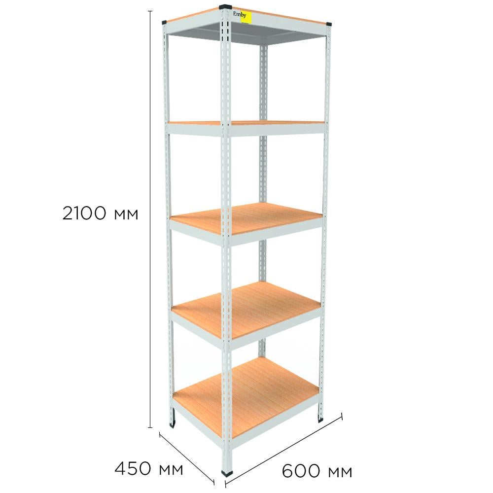 Стеллаж металлический MRL-2100 600x450 Белый (1734924559) - фото 2