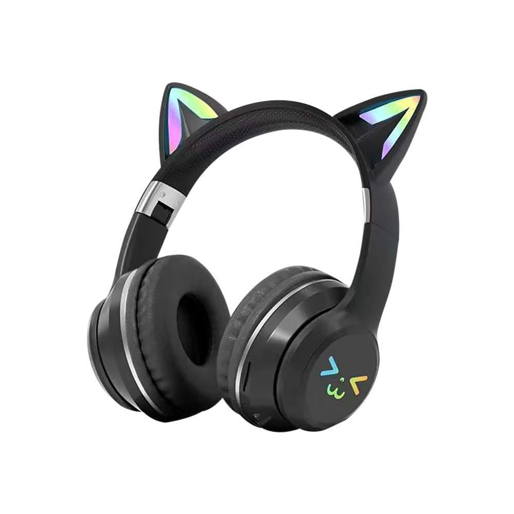 Наушники беспроводные игровые с подсветкой и кошачьими ушками CatEye bluetooth Black (2399768456)