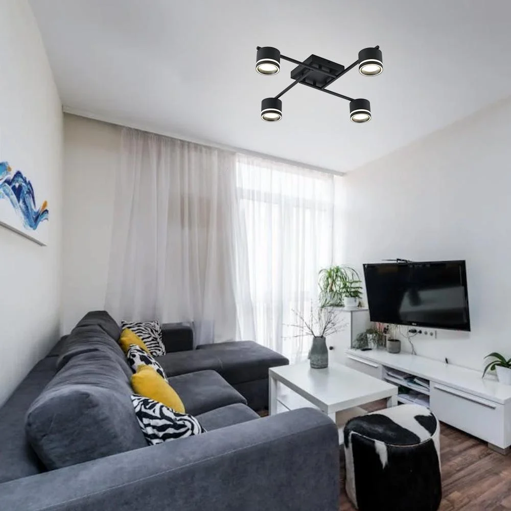 Люстра ESLLSE GELA 4R 600x600x120 мм на 4 лампы GX53 Черный (10517) - фото 8 Люстра ESLLSE GELA 4R 600x600x120 мм на 4 лампы GX53 Черный (10517) - фото 8