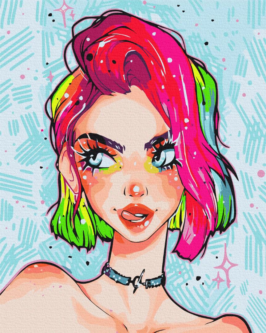 Картина по номерам Brushme Леди гранж 48x60 см (BS53389L)