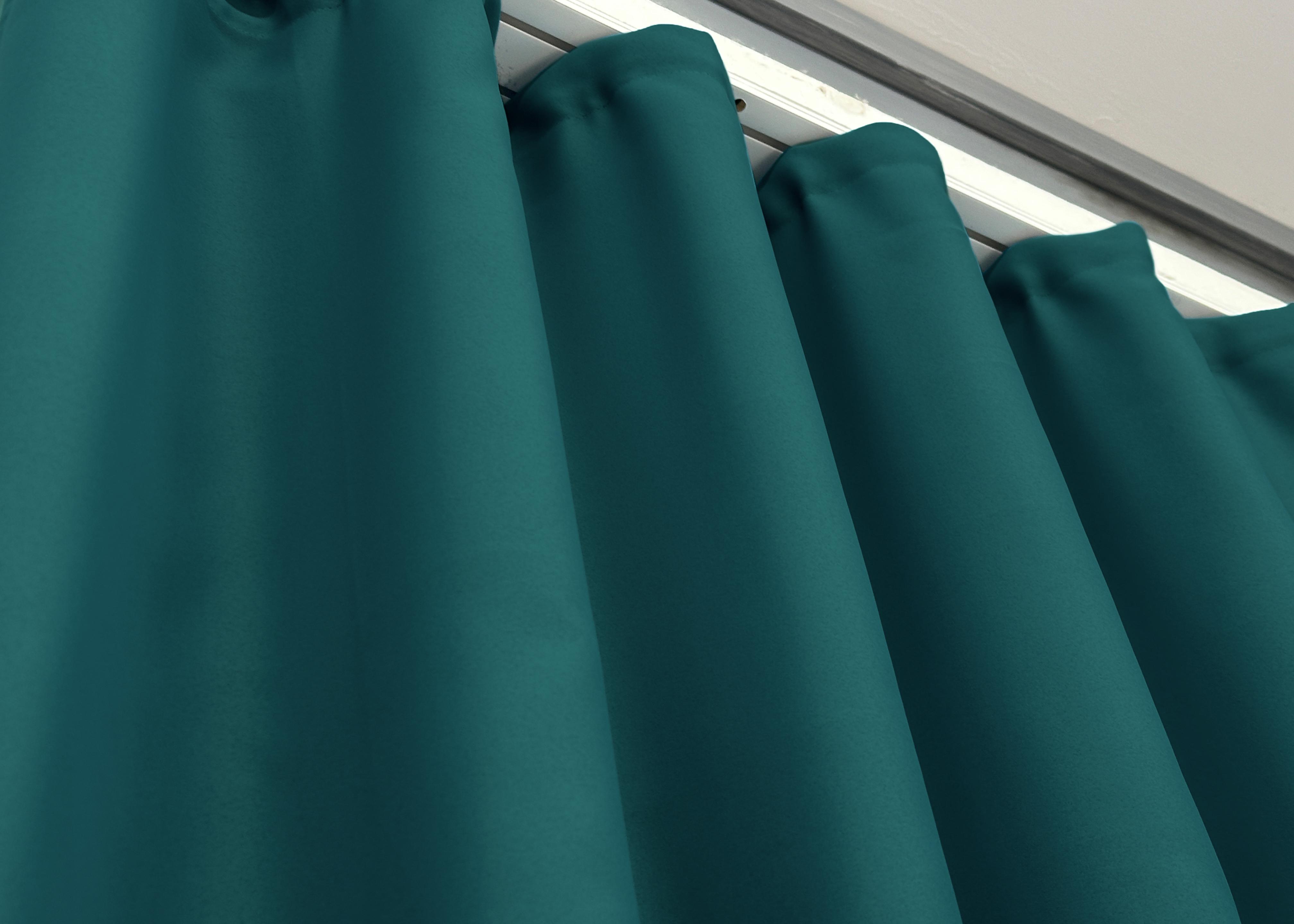 Комплект готових штор VR-Textil Блекаут Bagema Rvs №1297ш 200х270 см 2 шт. Смарагдовий (32-095) - фото 9