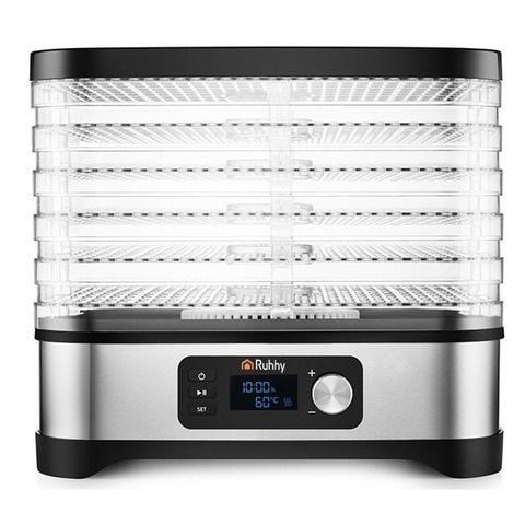 Сушарка для грибів/фруктів/овочів РК-дисплей програмування до 72 год 10 л (29844036)