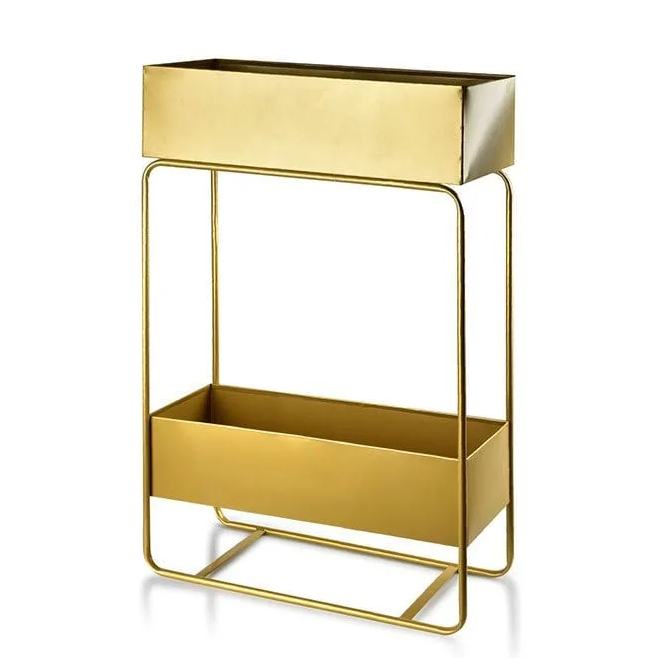 Подставка металлическая Flora Sven Gold двухуровневая (35386)