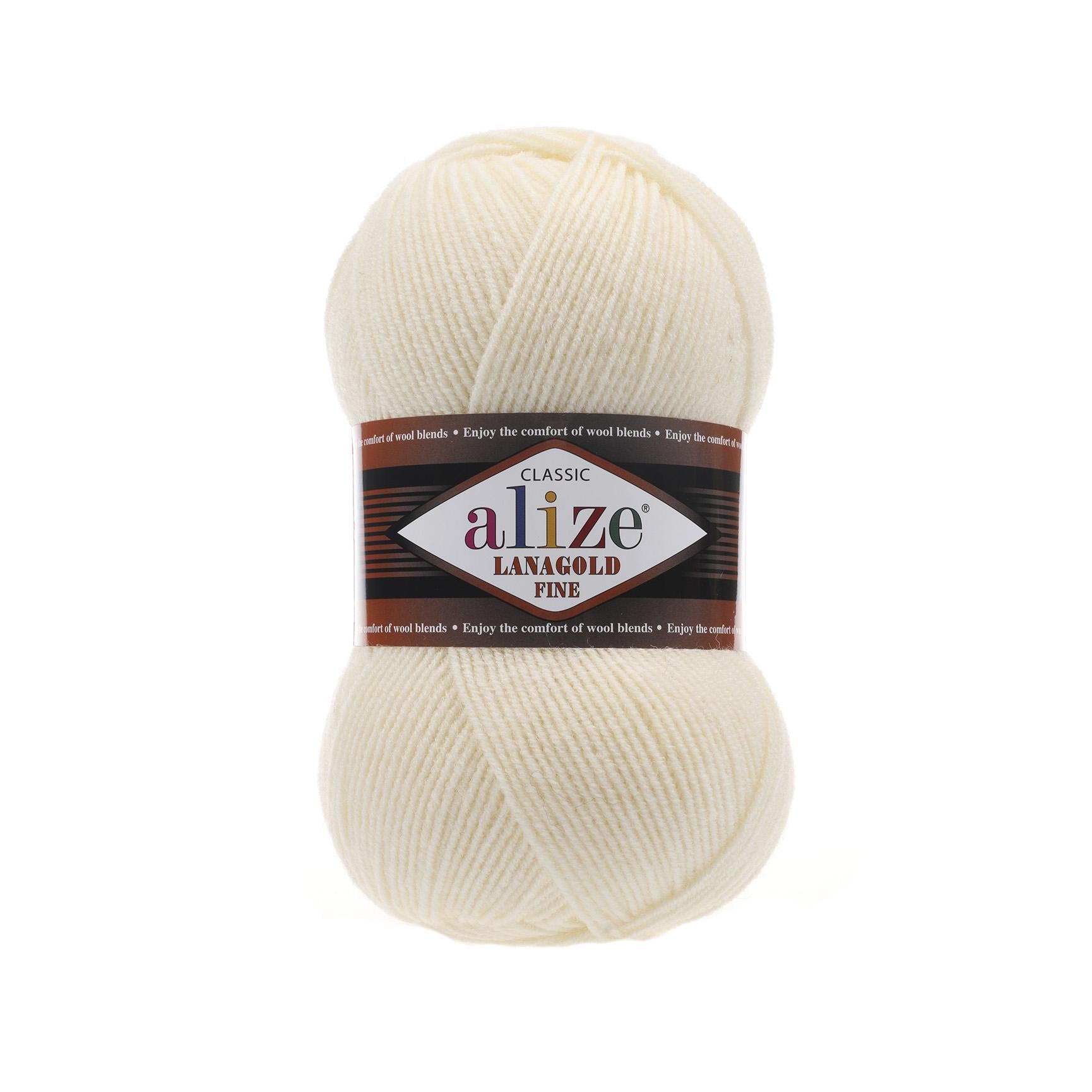 Пряжа Alize Lanagold Fine 01