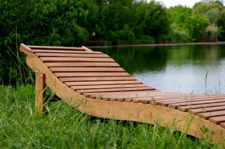 Шезлонг дубовий RELAX WOOD Хвиля натуральне дерево (7090902) - фото 3