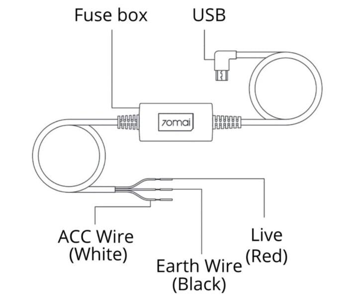 Кабель для режиму паркування 70mai Hardware Kit UP02 MicroUSB (818) - фото 4 Кабель для режиму паркування 70mai Hardware Kit UP02 MicroUSB (818) - фото 4