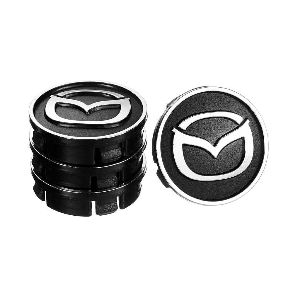 Заглушка колесного диска Mazda 60x55 мм 4 шт. Черный (00000044854)