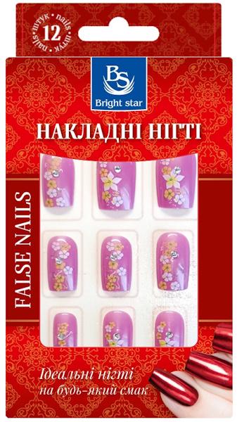 Накладные ногти Bright Star с рисунком 12 шт. (LRN-756-33)