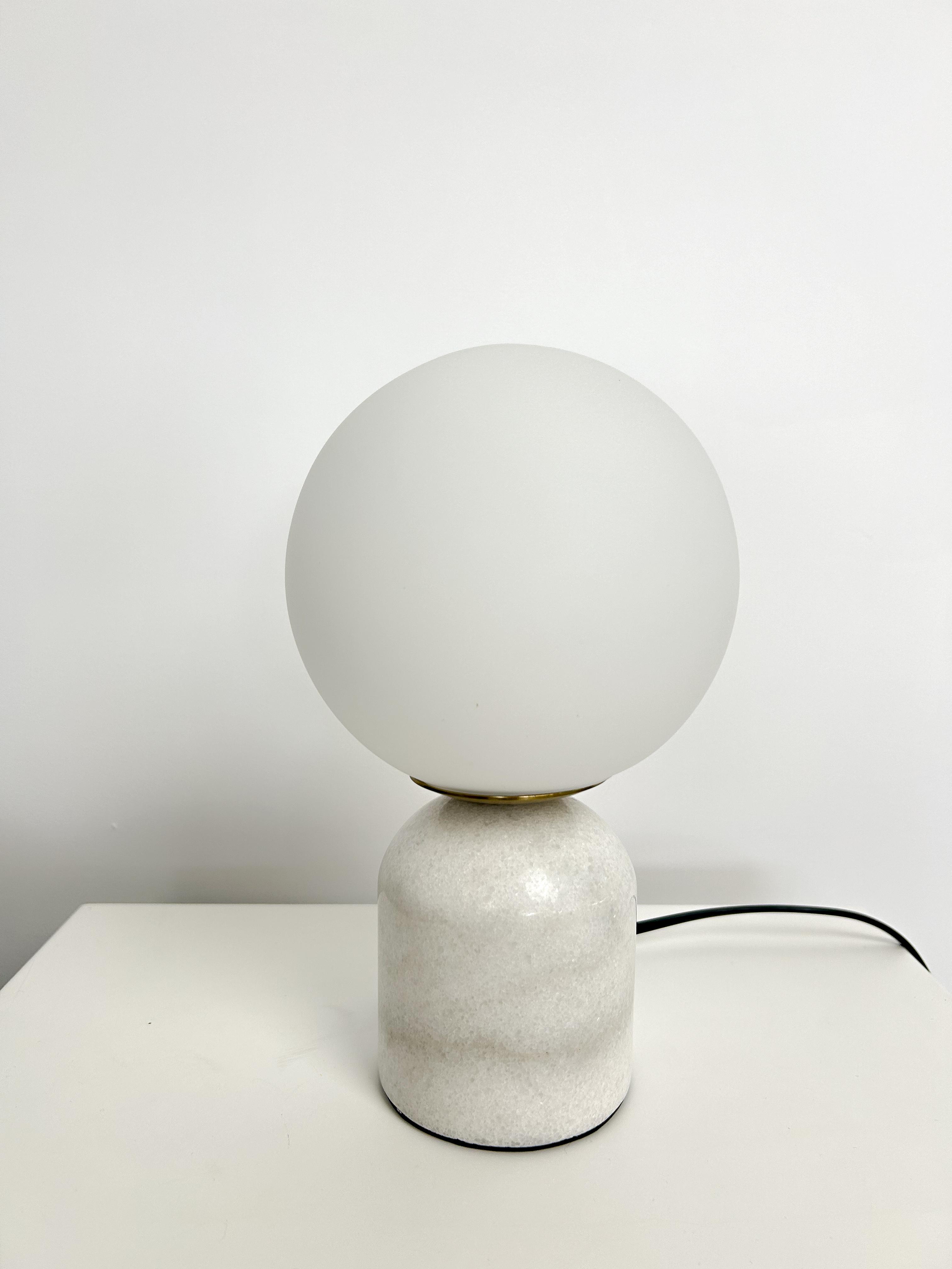 Настільна лампа з мармуровою основою Mini Marble White (SDLF-00039)