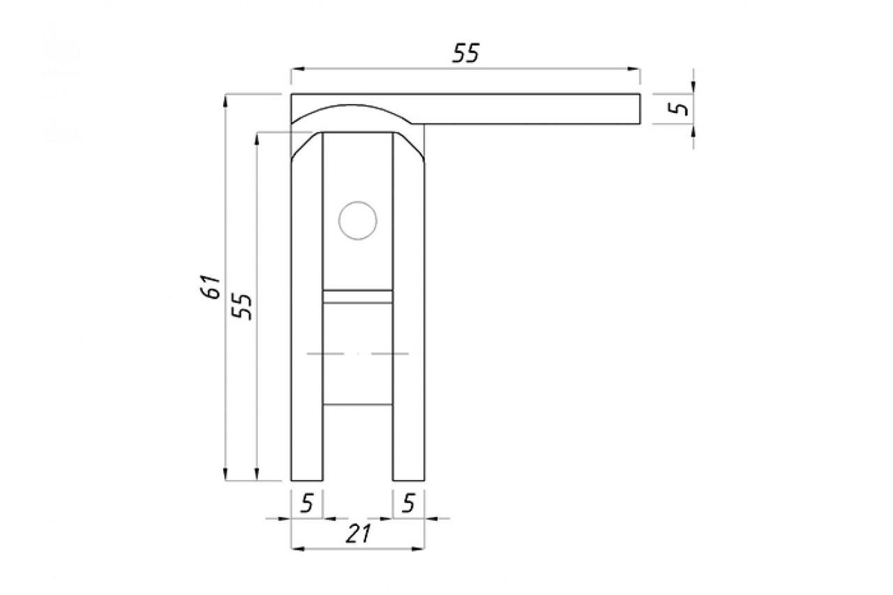 Петля для душевой кабины S-Mix SA8500L-29 стена-стекло 90° Черный (1790859245) - фото 4