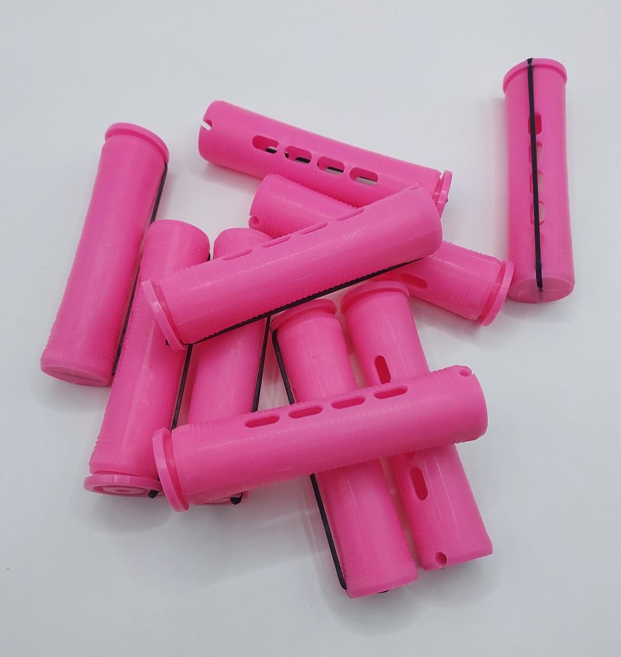 Бігуді-коклюші для завивки волосся ДенІС professional термопластик з гумкою 19х81 мм Кольорові 10 шт. (2096408668)