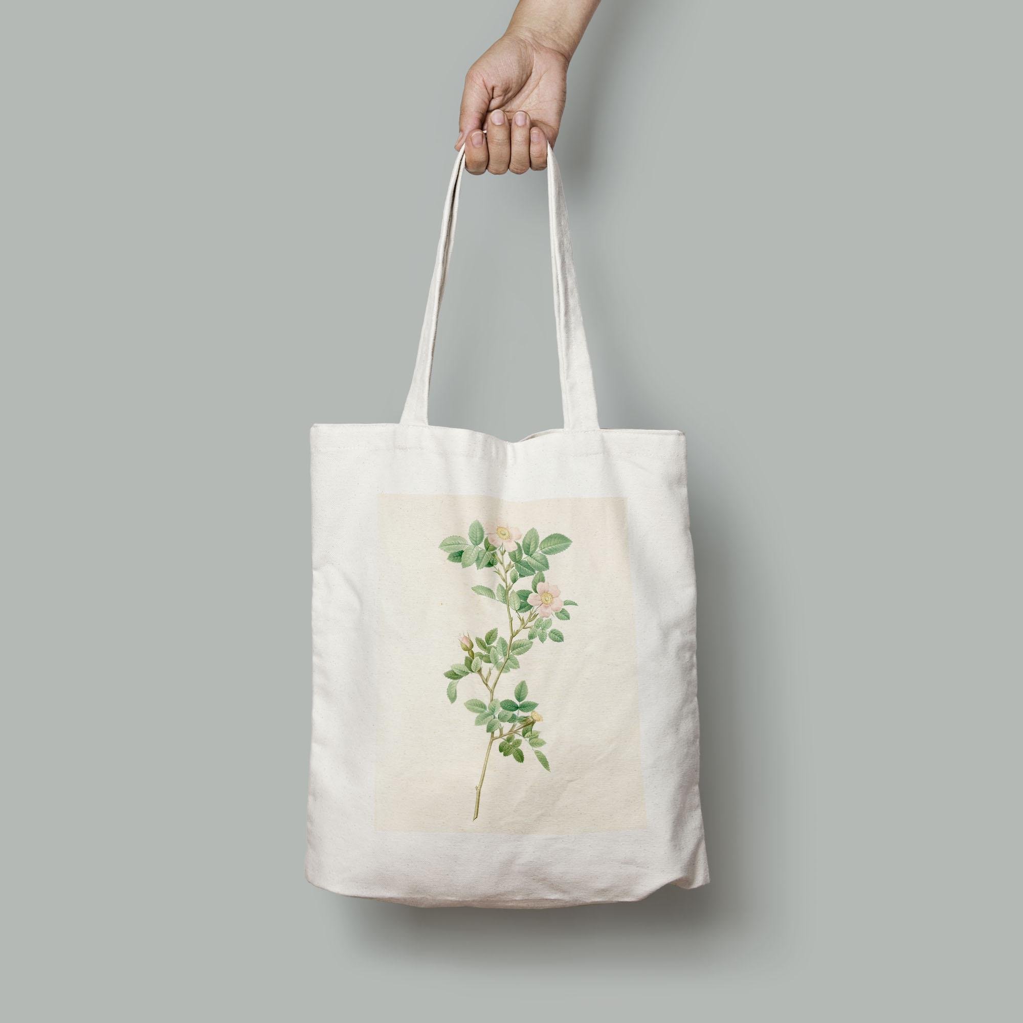 Еко-сумка Вінтажний квітковий принт Троянда нуткана шопер (Flowers1921005_Bag)