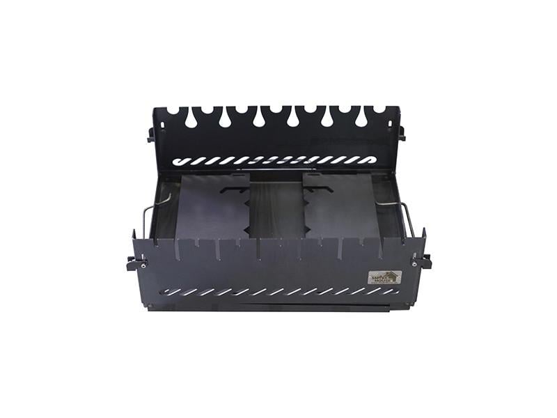 Мангал розкладний Smoke House Case 6 420х300х300 мм на 6 шампурів Чорний (27860564) - фото 5 Мангал розкладний Smoke House Case 6 420х300х300 мм на 6 шампурів Чорний (27860564) - фото 5