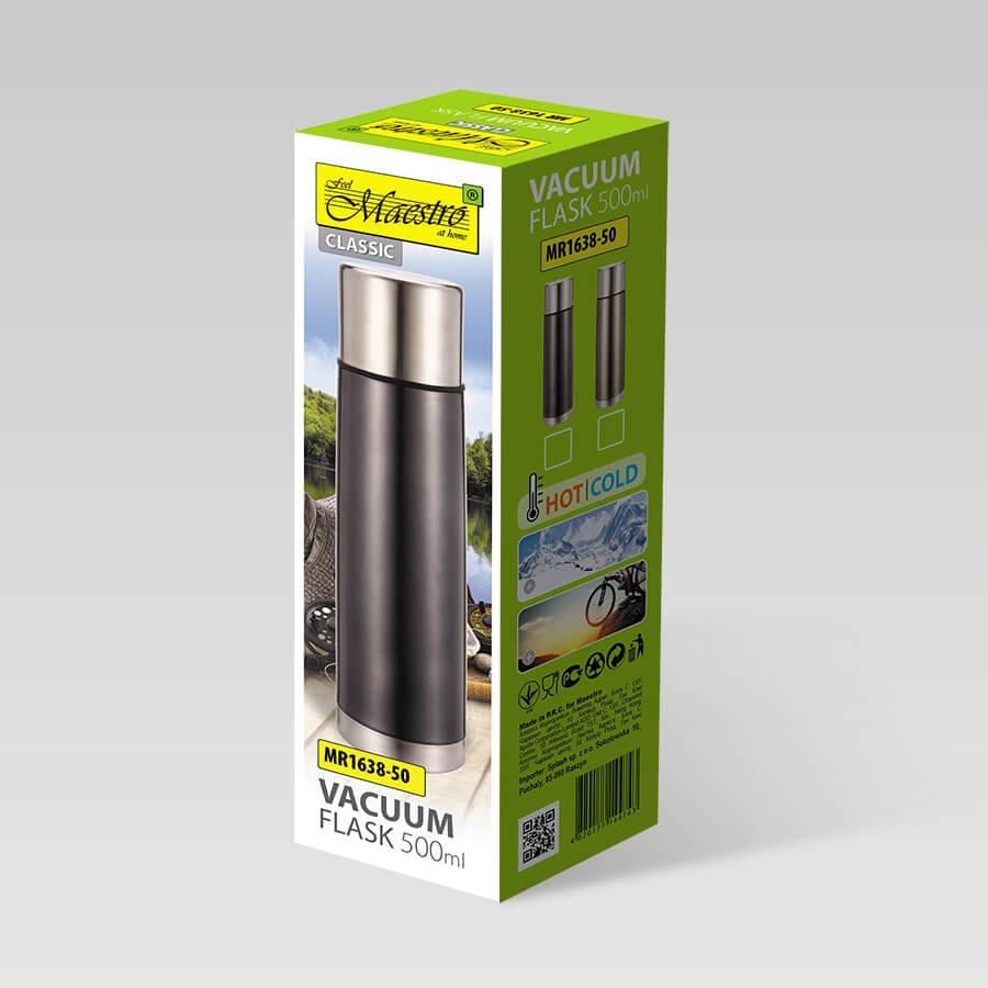 Термос питний Maestro з нержавіючої сталі 0,5 л Коричневий (MR-1638-50) - фото 4 Термос питний Maestro з нержавіючої сталі 0,5 л Коричневий (MR-1638-50) - фото 4