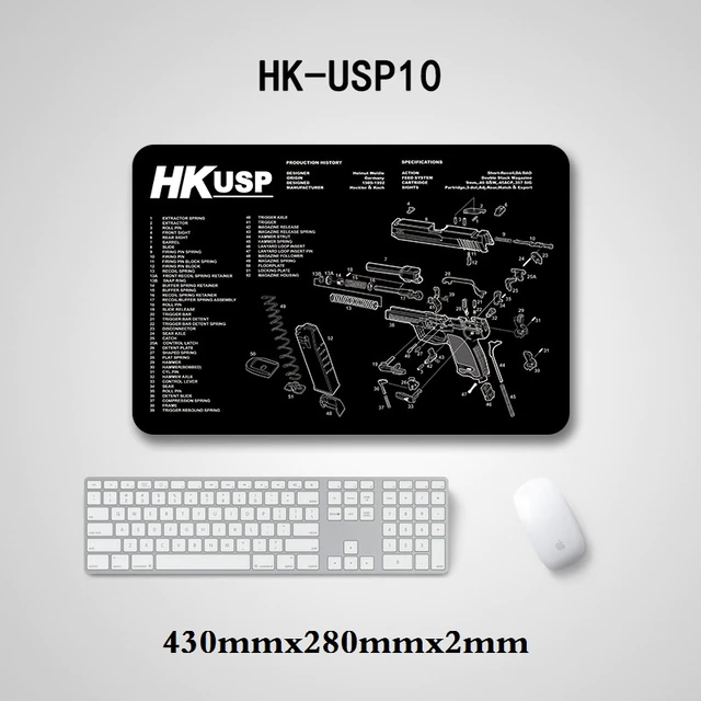 Коврик Clefers Tactical для чистки оружия HK-USP10 с мягкой резины (5002193H) - фото 6 Коврик Clefers Tactical для чистки оружия HK-USP10 с мягкой резины (5002193H) - фото 6