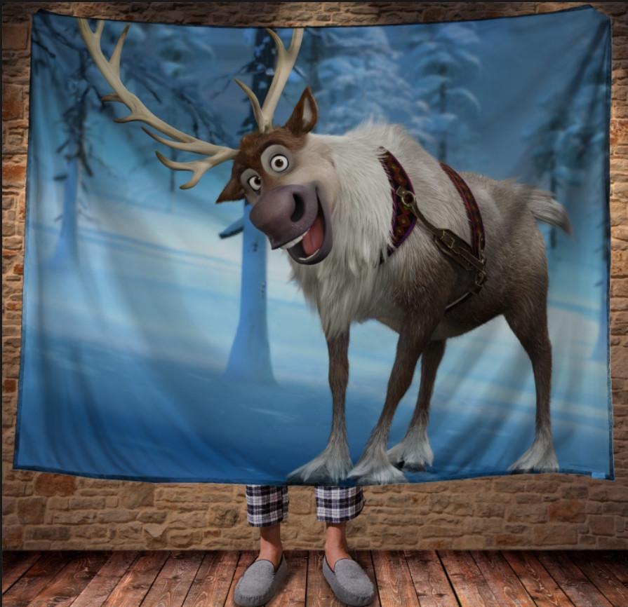 Плед с 3D принтом Олень Свен Холодное Сердце 150x200 см (epi_0163)