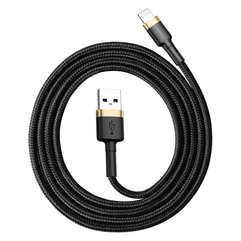 Дата-кабель BASEUS Cafule Lightning 2,4A 1 м (CALKLF-B) - фото 2 Дата-кабель BASEUS Cafule Lightning 2,4A 1 м (CALKLF-B) - фото 2