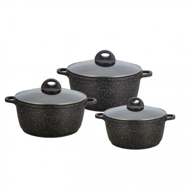 Набор посуды Benson с мраморным покрытием 6 пр. (BN 312)
