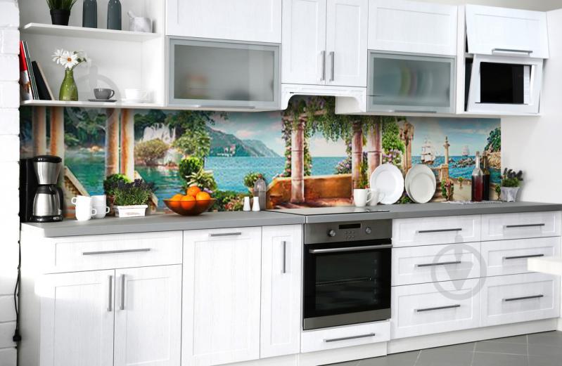 Скинали на кухню Zatarga «Жизнь в раю» 600х2500 мм виниловая 3Д наклейка кухонный фартук самоклеящаяся