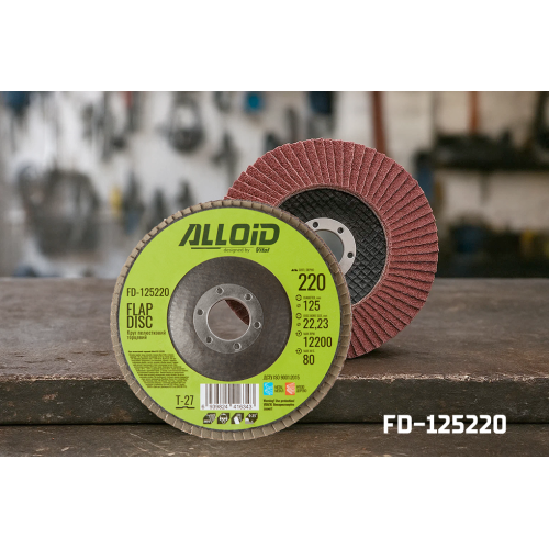 Круг лепестковый торцевой Alloid 125 мм P220 T27 (00000061770) - фото 2 Круг лепестковый торцевой Alloid 125 мм P220 T27 (00000061770) - фото 2