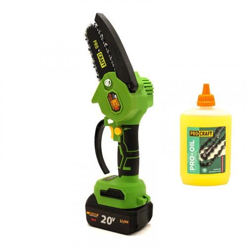 Аккумуляторная мини пила ProCraft PKA18B NEW + АКБ зарядное 2 шины 2 цепи - фото 3