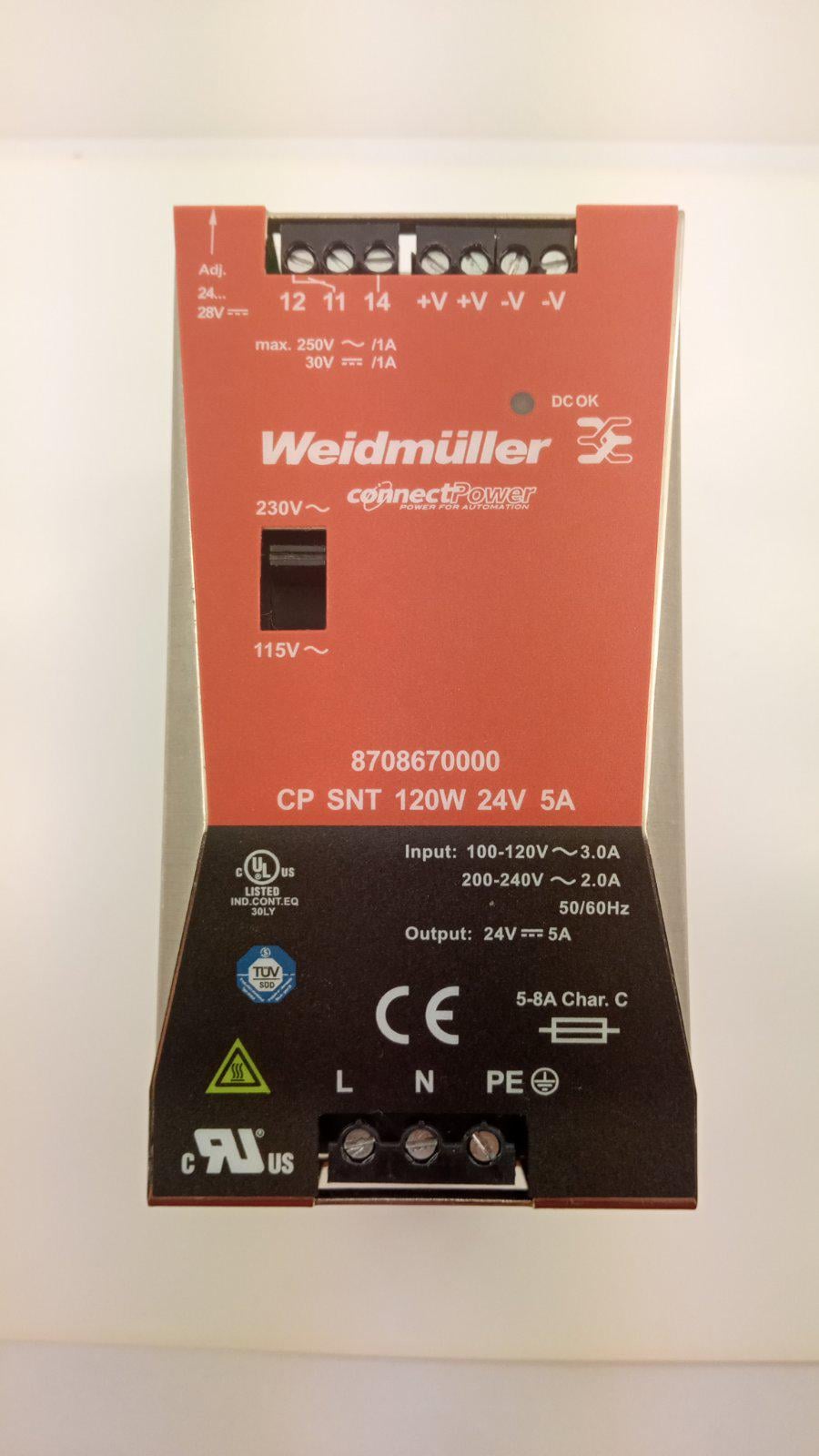 Блок живлення Weidmüller CP SNT 24V 5A 8708670000