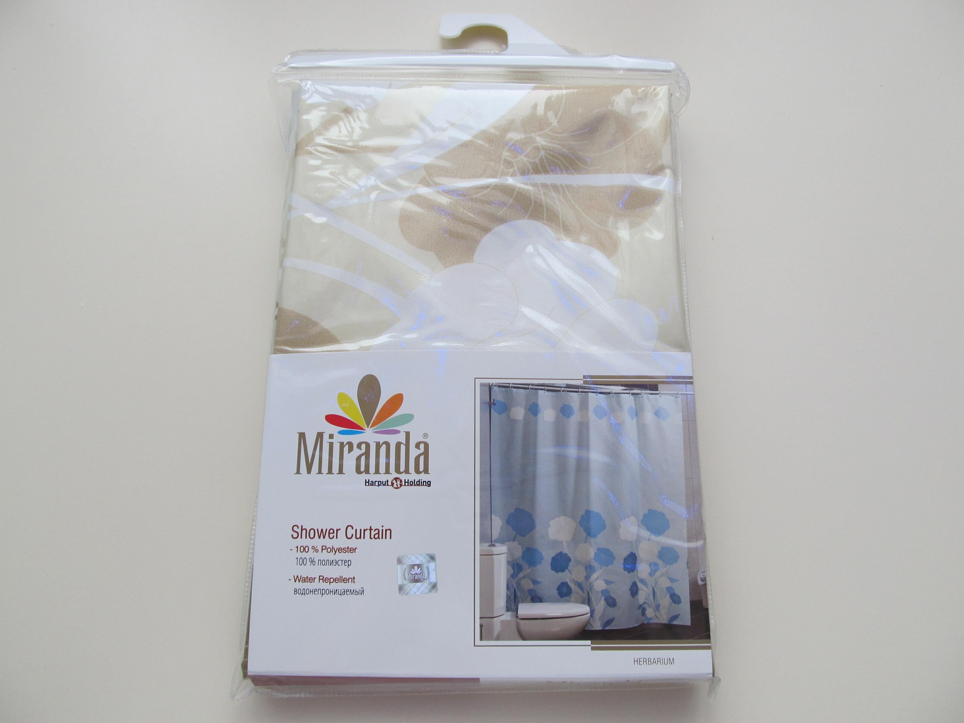 Штора для ванной Miranda HERBARIUM Бежевый (48305227)