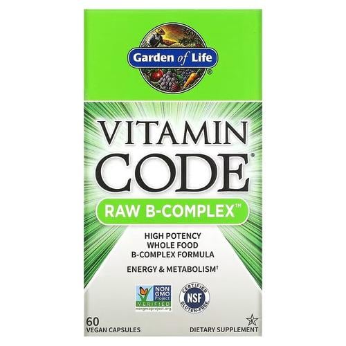 Комплекс витаминов группы B Garden of Life Vitamin Code Raw B-Complex 60 Capsules (GOL-11380)