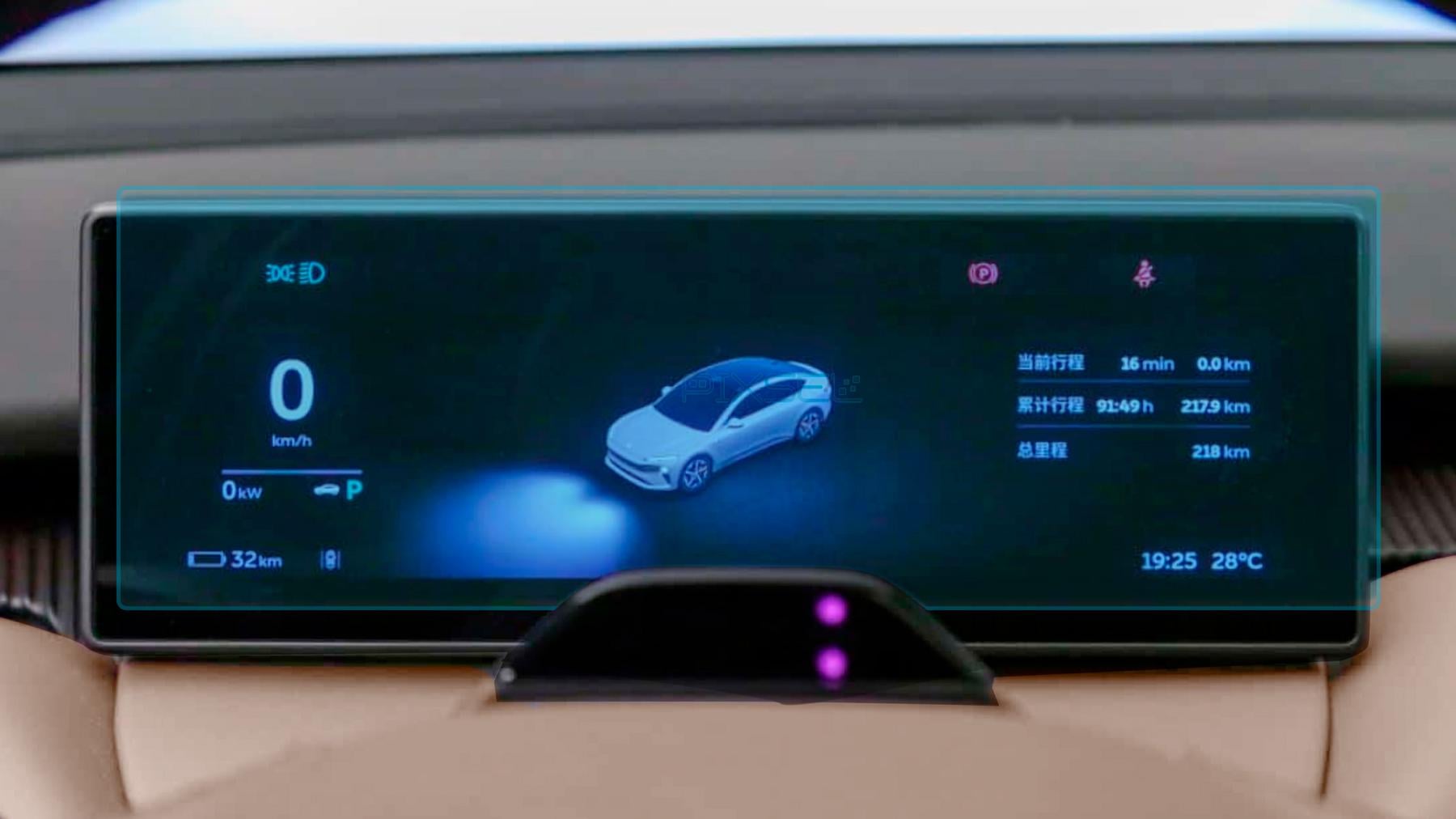 Стекло защитное Pixsel гибридный глянец на приборную панель NIO ET5T 10,9“ 2023