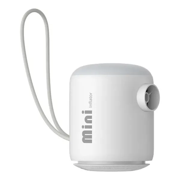 Насос портативний Baseus повітряний для матраців компактний з ліхтариком 1600 mAh Білий (Pum-79639)