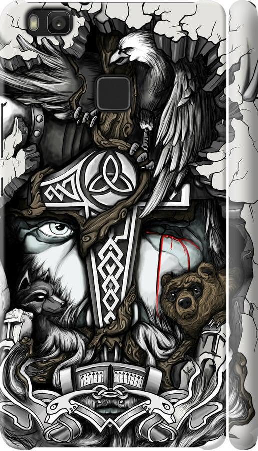 Чохол на Huawei P9 Lite Тату Вікінг (4098c-298-42517)