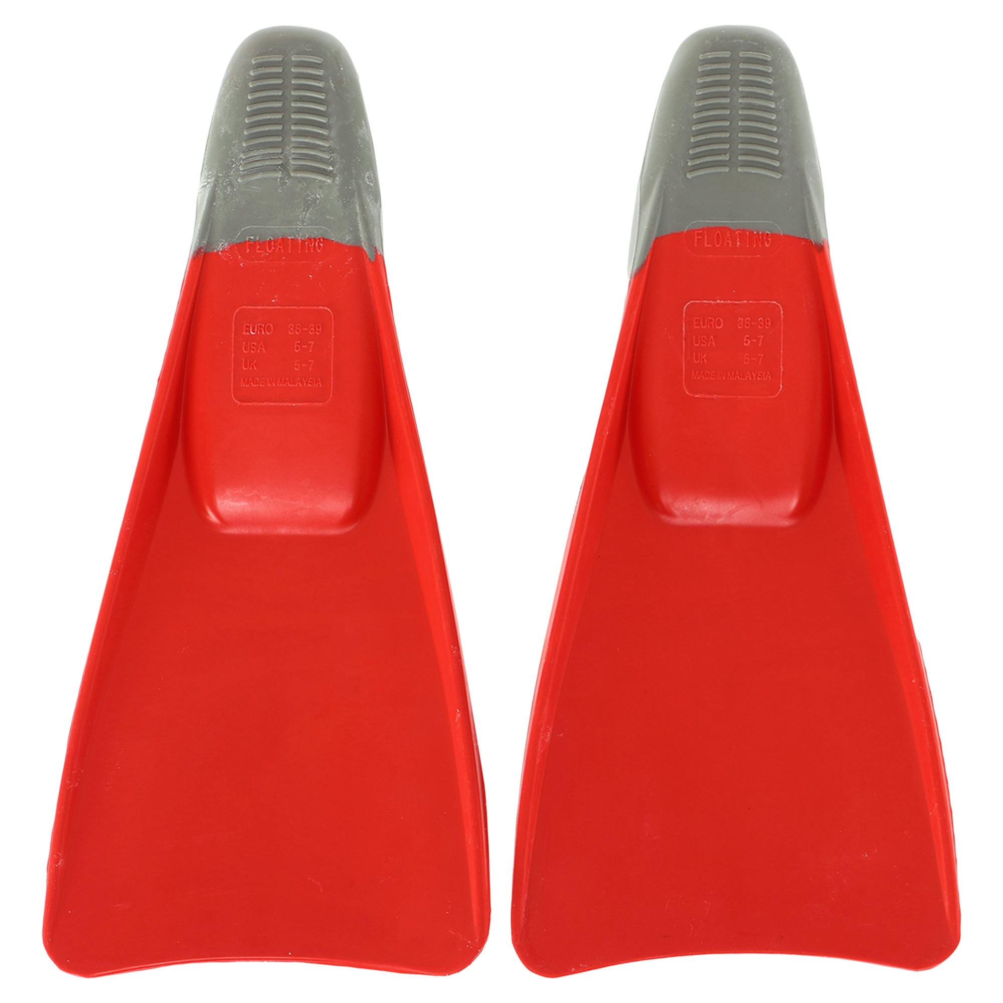 Ласти тренировочные MadWave M074605405W POOL COLOUR LONG с закрытой пяткой р. 38/39 Красный/Серый (6936116102447) - фото 2 Ласти тренировочные MadWave M074605405W POOL COLOUR LONG с закрытой пяткой р. 38/39 Красный/Серый (6936116102447) - фото 2